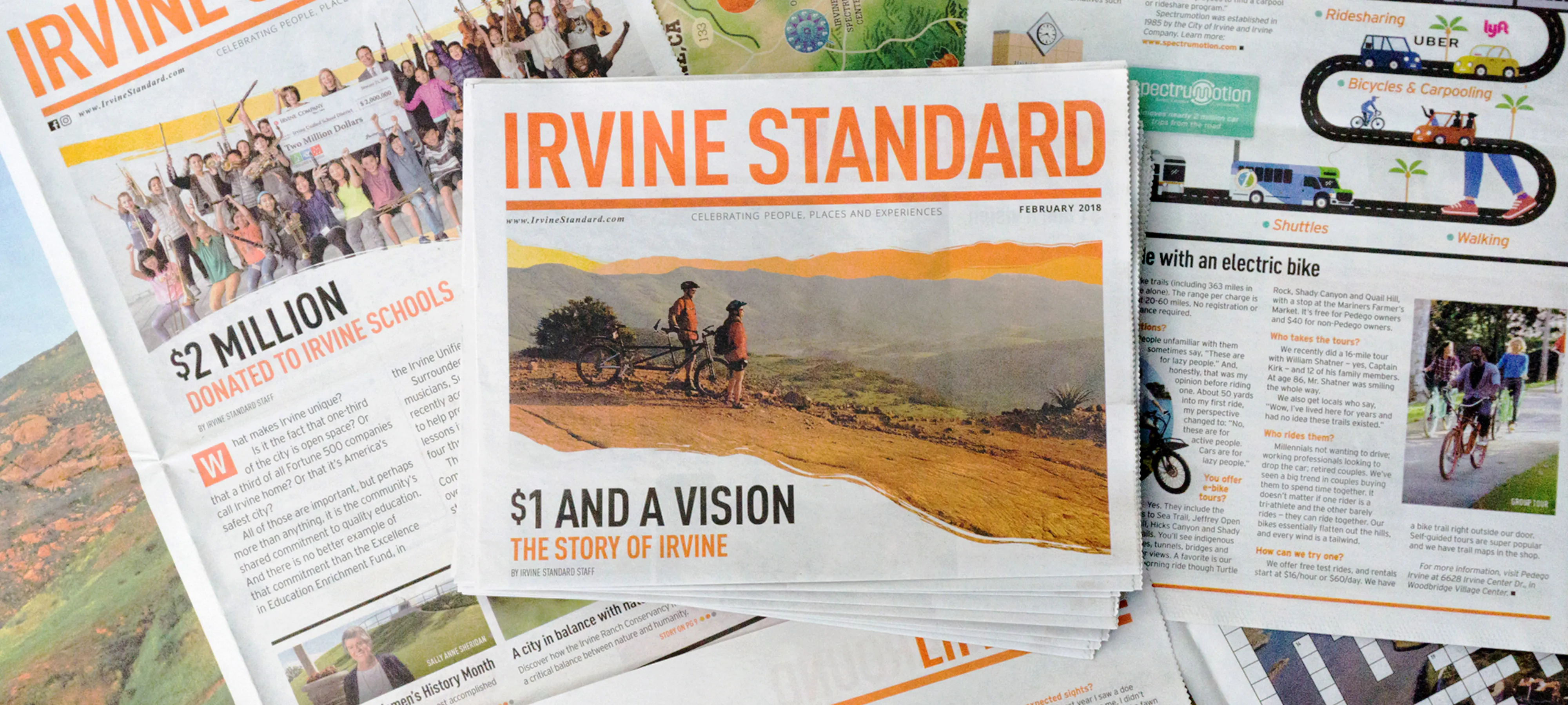 Irvine Standard "$1 and a Vision" issue with inside pages behind.