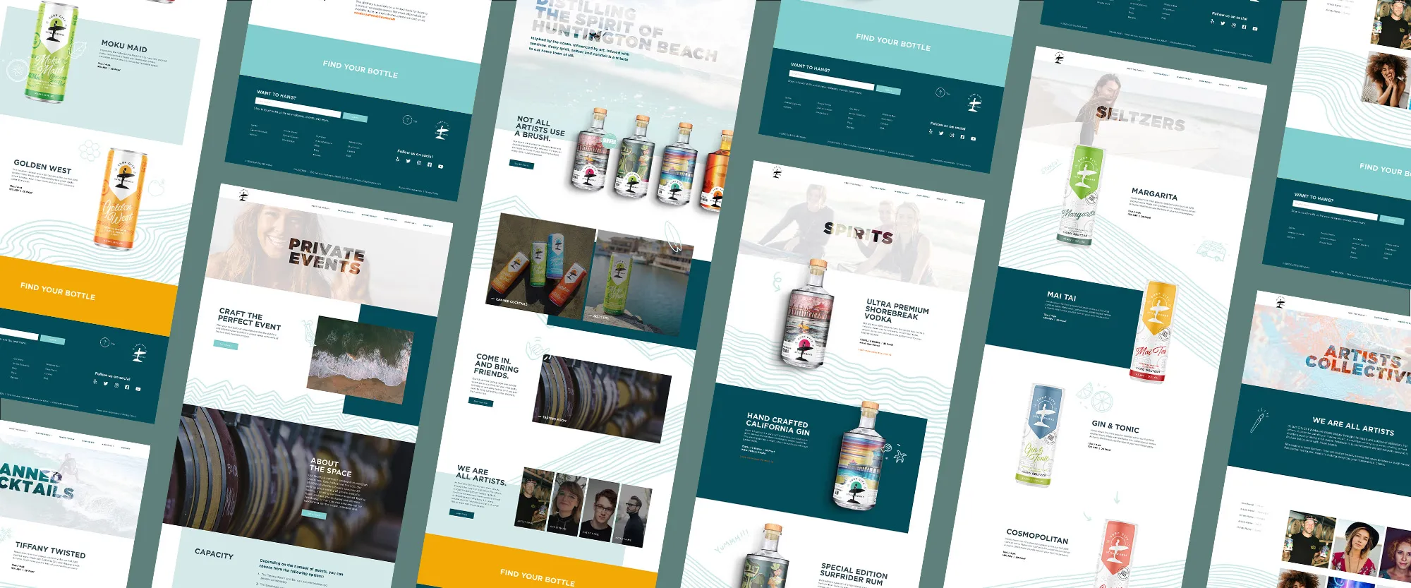 Grid of Surf City Still Works web and social layouts.