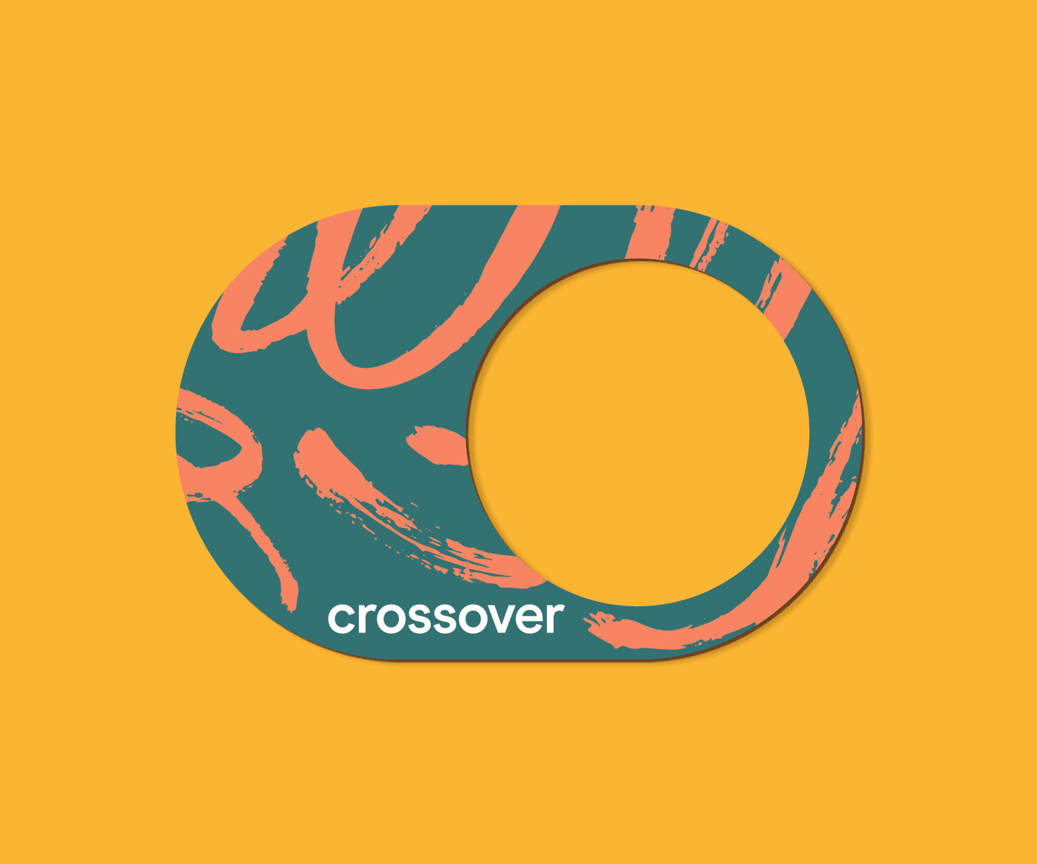 Animated Crossover Health logo filling with brand patterns.